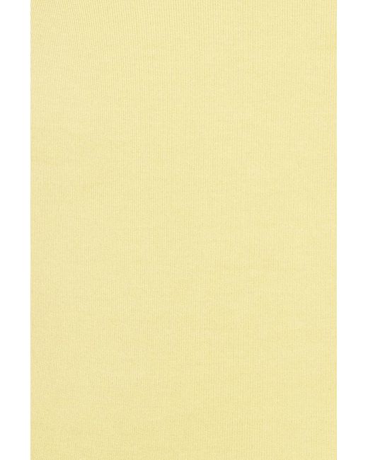 Garage Yellow Stretchterry Open Back Halter Top