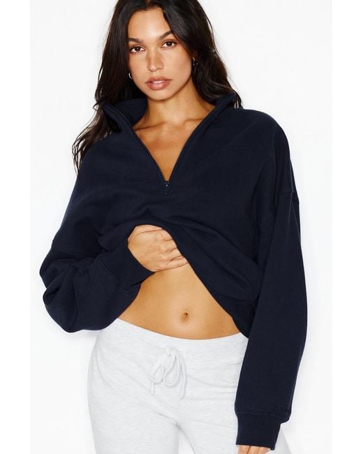 Garage Blue Ultrafleece Half Zip Sweatshirt
