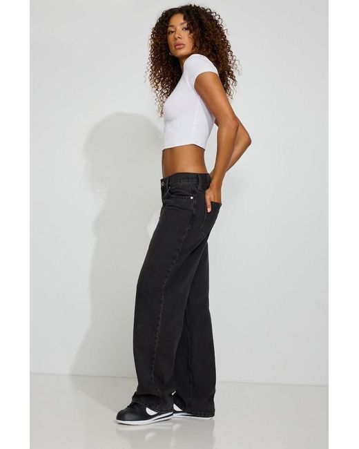 Garage Black Low Rise Baggy Jeans