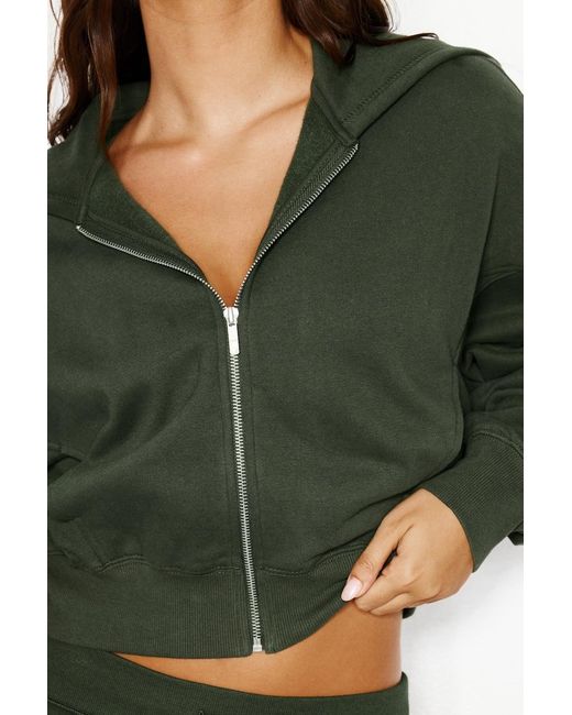 Garage Green Ultrafleece Cotton Zip Hoodie