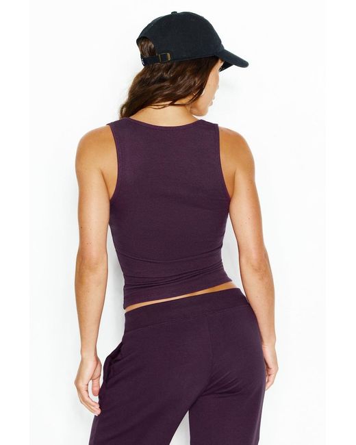 Garage Purple Snatchrib Scoop Tank Top