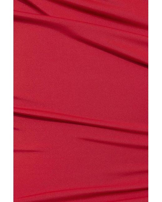 Garage Red Cowl Halter Top