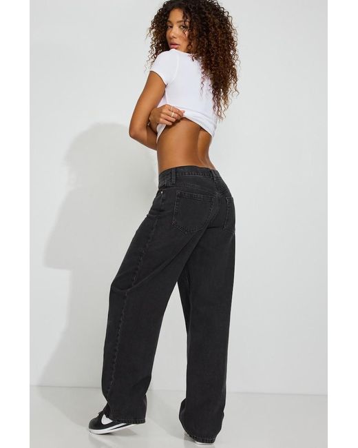 Garage Black Low Rise Baggy Jeans