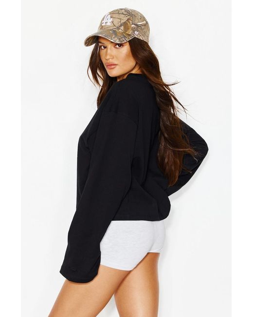 Garage Black Fluid Long Sleeve Crewneck