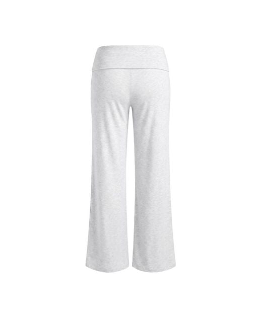 Garage White Modal Foldover Pants