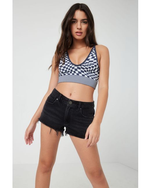 Garage Low Rise Denim Short | Lyst