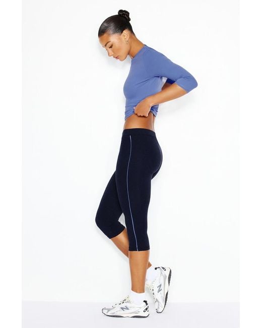 Garage Blue Stretchterry Capri Pants