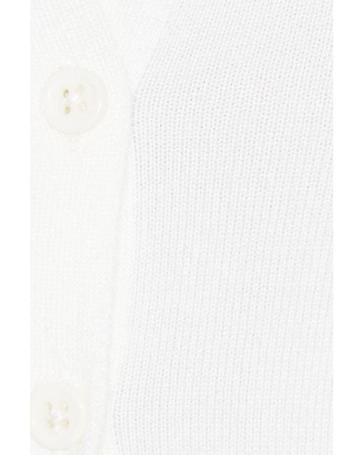 Garage White Ultra Cropped Cardigan Long Sleeve Top