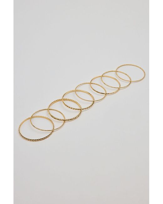 Garage Natural Set Of 11 Textured Bangles