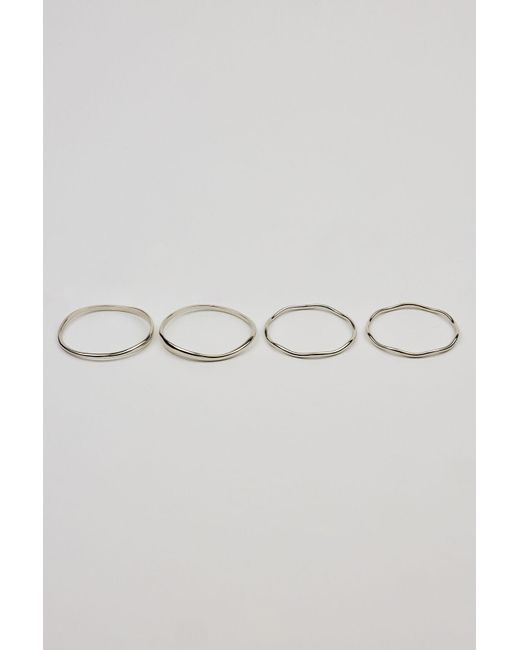 Garage Blue Set Of 4 Wavy Bangles