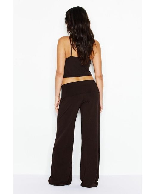 Garage Brown Modal Foldover Pants