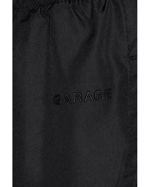 Garage Black Nylon Running Shorts