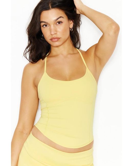 Garage Yellow Active Underbust T-Back Cami Top