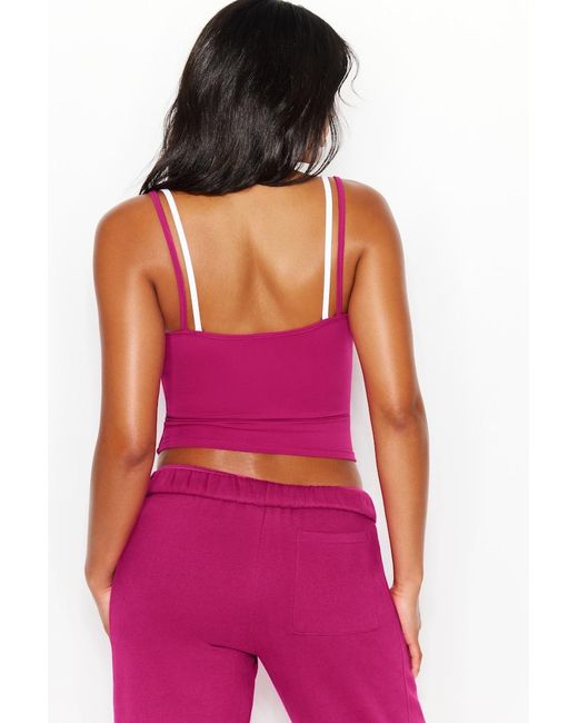 Garage Pink Sleek Double Layer Cami Top
