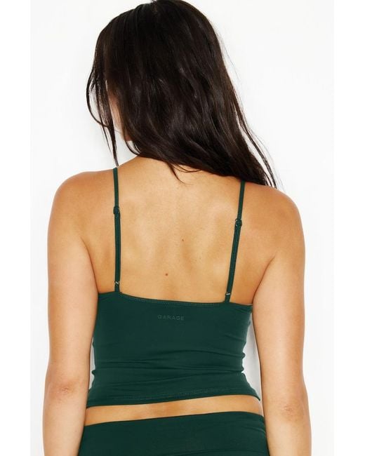 Garage Green Active Plunge Cami Top