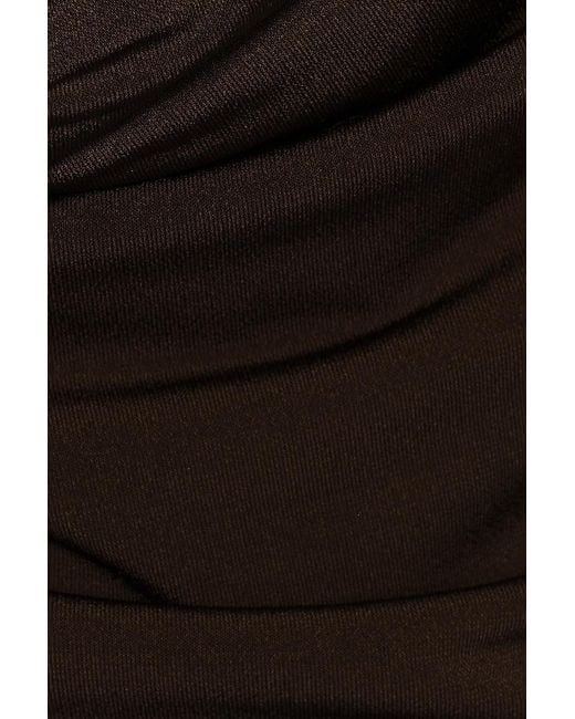 Garage Blue Cowl Neck Halter Top