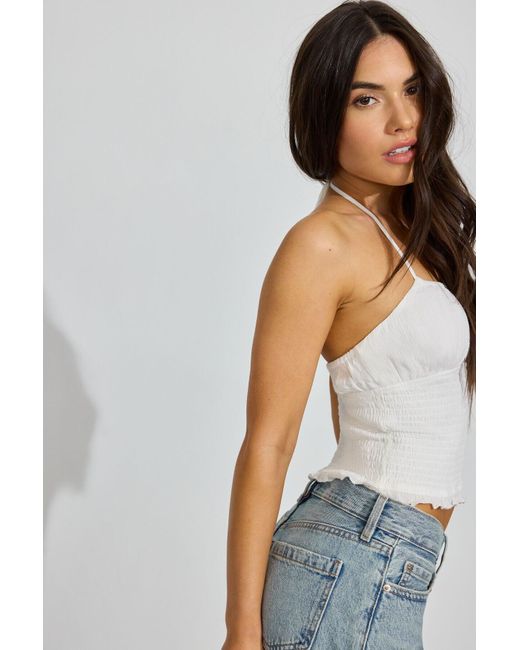 Garage Multicolor Samantha Smocked Halter Top