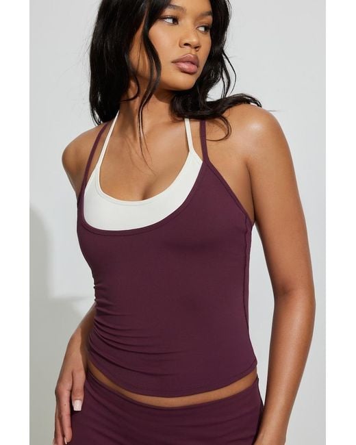 Garage Purple Active Layered Tank Top