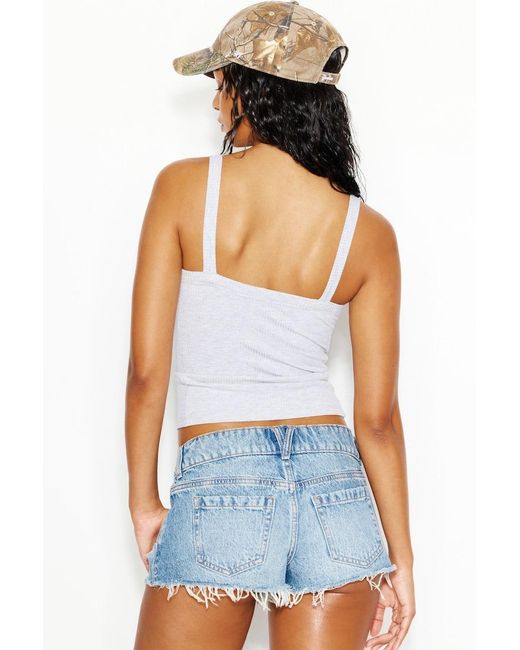 Garage Multicolor Open Neck Ribbed Cami Top