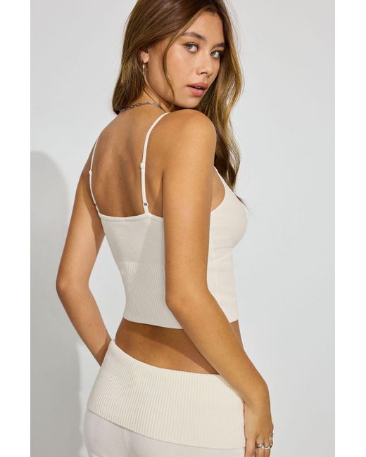 Garage White Chenille Cami Top