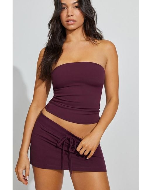 Garage Purple Stretchterry Micro Skort