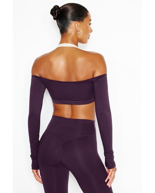 Garage Purple Active Double Layer Micro Top
