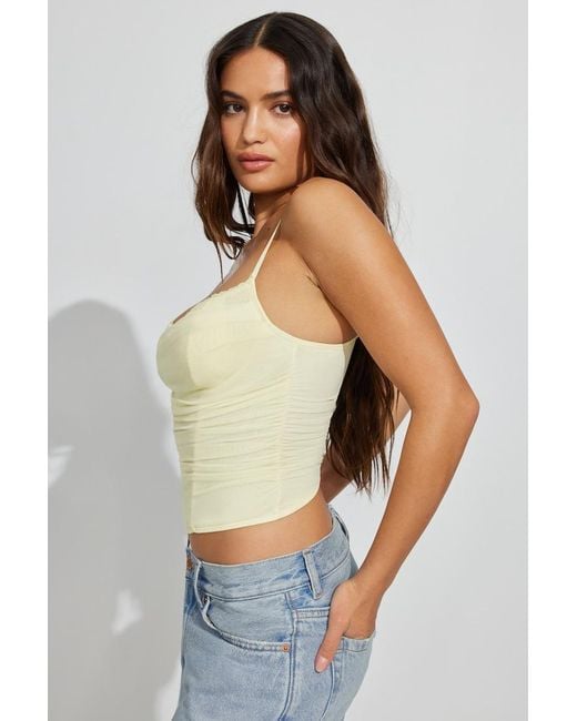 Garage Blue Ally Mesh Peekaboo Bustier