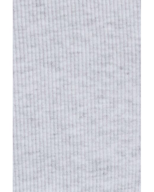 Garage White Ribbed Scoop Cami Top