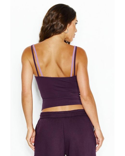 Garage Purple Sleek Double Layer Cami Top