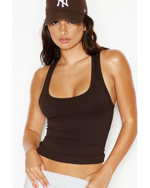 Garage Brown Sleek Scoop Tank Top