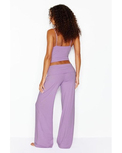 Garage Purple Modal Foldover Pants