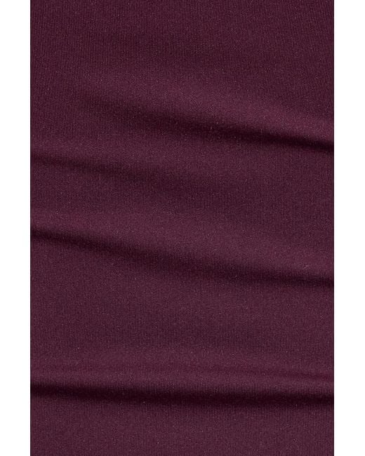 Garage Purple Sleek Plunge Halter Top