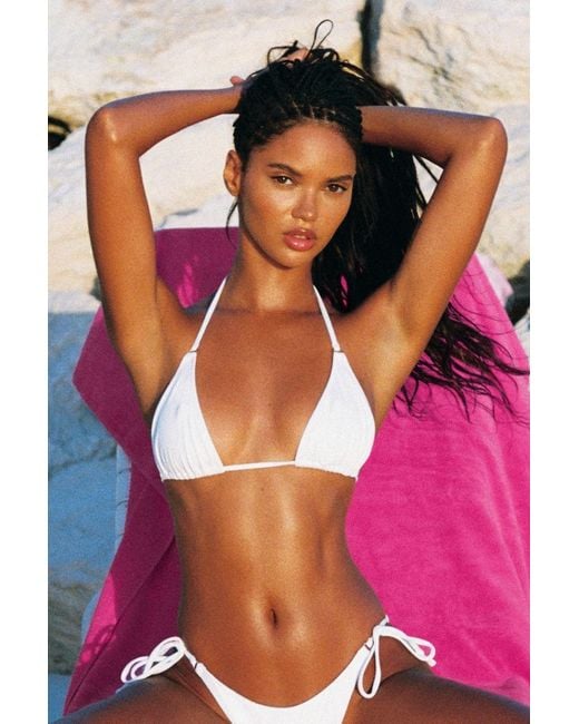 Garage White Ring Triangle Bikini Top