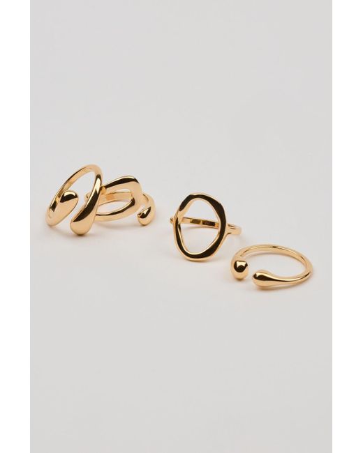 Garage Brown Set Of 4 Open Shaped Rings