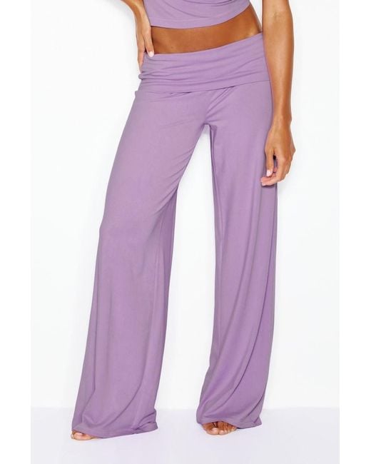 Garage Purple Modal Foldover Pants