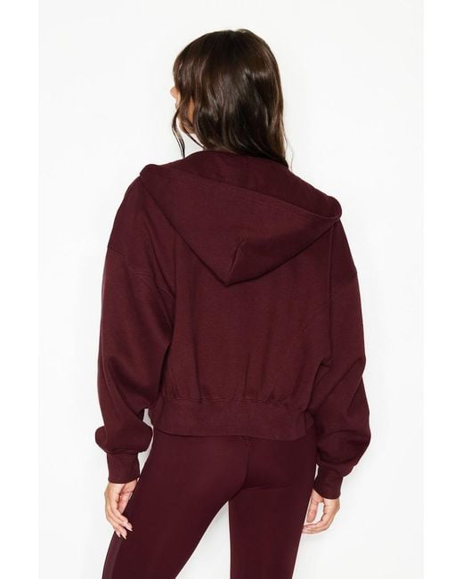 Garage Red Ultrafleece Cotton Zip Hoodie