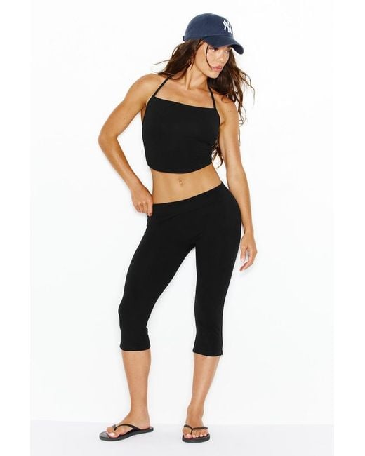 Garage Blue Stretchterry Capri Pants