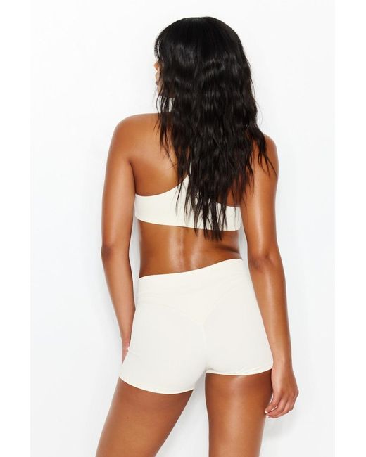 Garage White Active Cross Front Shorts