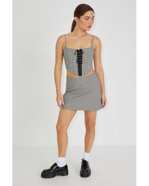 Garage Gray Alice Lace Up Bustier
