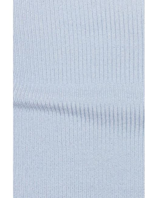 Garage Blue Combo Stitch Halter Top