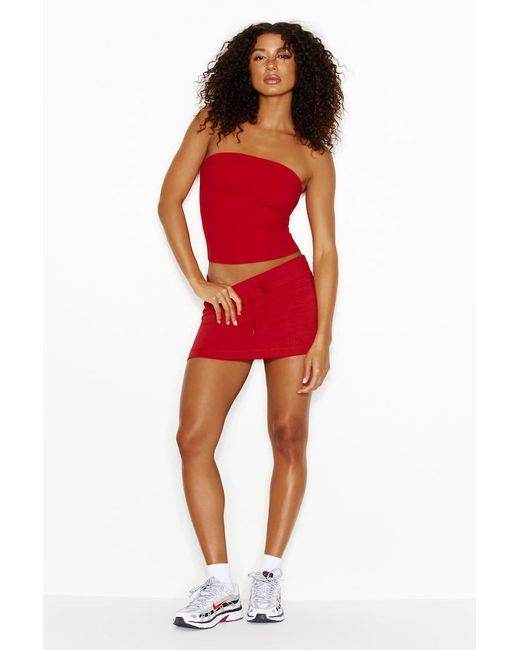 Garage Red Sleek Longline Tube Top