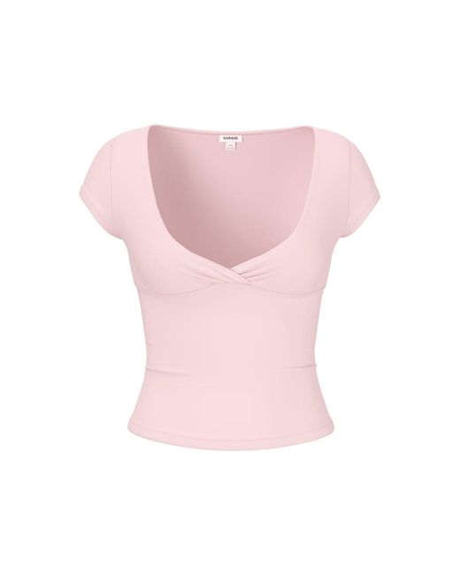 Garage Pink Sleek Crossover T-Shirt