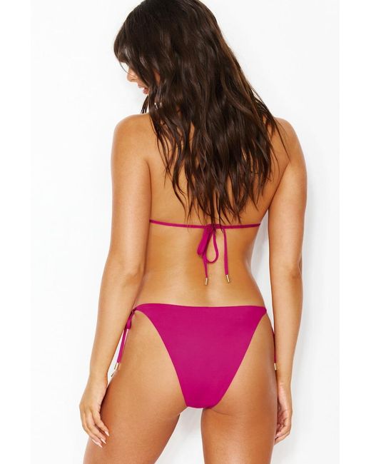 Garage Pink Cheeky Side Tie Bikini Bottom