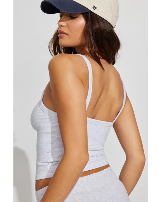 Garage White Stretchterry Binding Cami Top