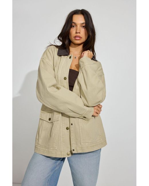 Garage Natural Long Twill Field Jacket