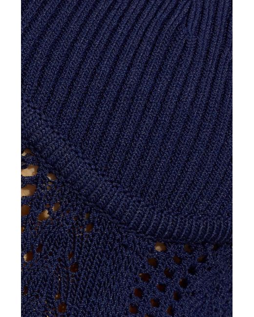 Garage Blue Crochet Corset