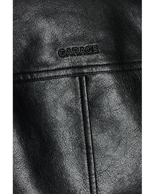 Garage Black Bubble Faux-Leather Jacket