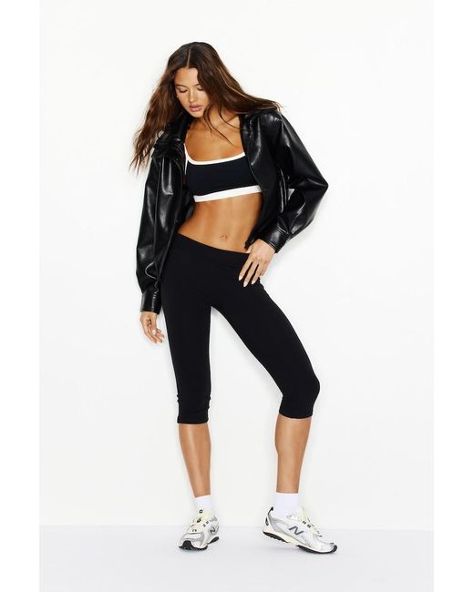 Garage Black Bubble Faux-Leather Jacket