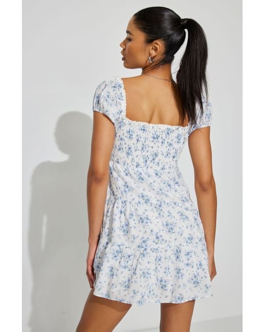 Garage Blue Alexis Smocked Flare Dress