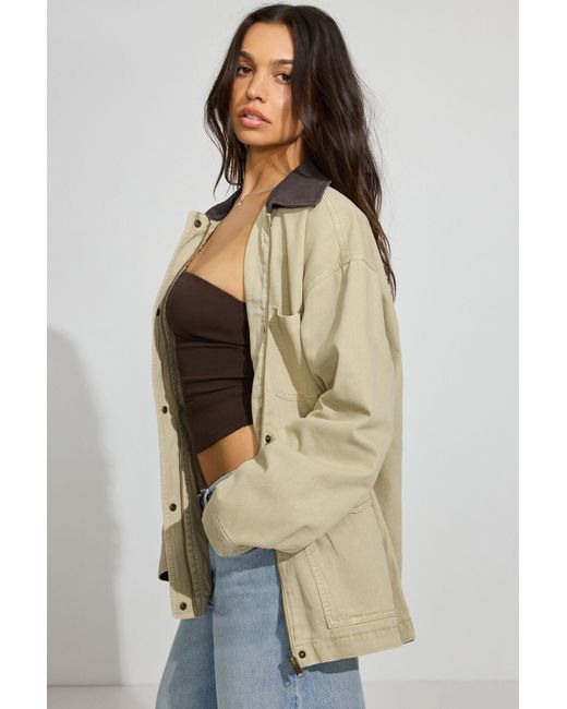 Garage Natural Long Twill Field Jacket